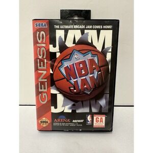 SEGA NBA Jam Sega Genesis Original Cartridge Case/Box w/ Instruction Manual